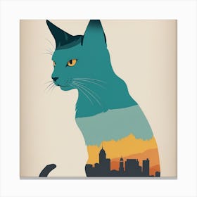 Cat In The City Canvas Print