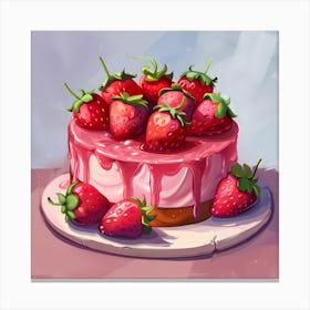 Strawberry Cake Canvas Print