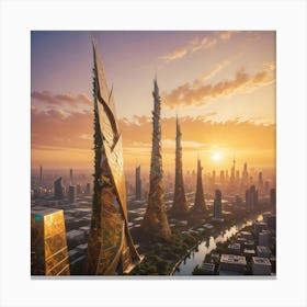 Futuristic Cityscape 2 Canvas Print