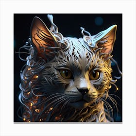 3d Cat Canvas Print