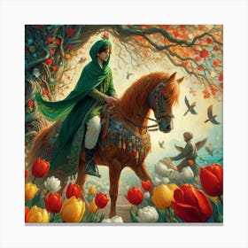 Man On A Horse Canvas Print