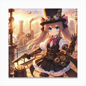 Steampunk Girl 1 Canvas Print