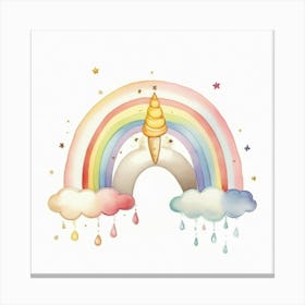 Rainbow Unicorn Canvas Print