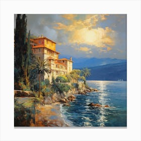 Mediterranean Dreams: Impressionist Canvas Canvas Print