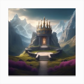 Castle In The Mountains 5 Canvas Print