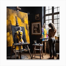 Portrait Of A Woman Painting 1 Canvas Print