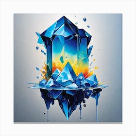 Blue Crystals Canvas Print