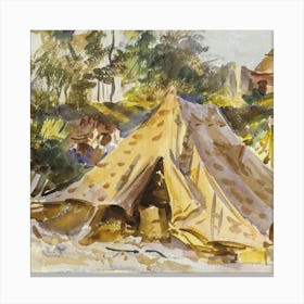 Tents On The Beach Canvas Print