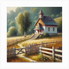 Country Church Canvas Print