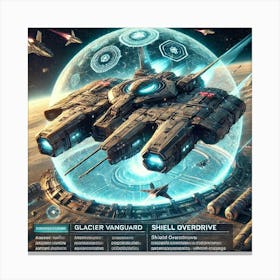 Glacier Vanguard Defensive Fighter Canvas Print