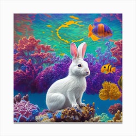 Rabbit On Coral Reef Canvas Print