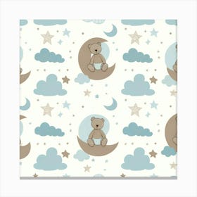 Teddy Bear Baby Boy (2) Canvas Print