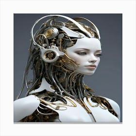 Default Generate A Hyperrealistic Image Of A Female Android Wi 2 Canvas Print