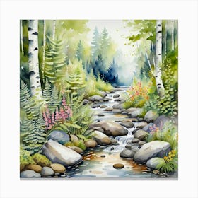 woodland brook Canvas Print