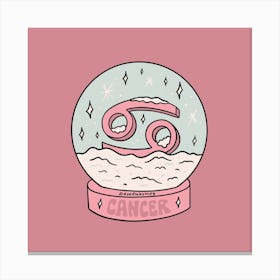 Cancer Snow Globe Canvas Print