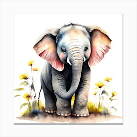 Baby Elephant 1 Canvas Print