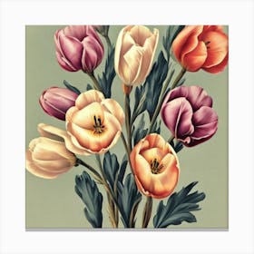 Tulips In A Vase Canvas Print