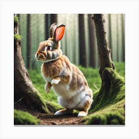 Rabbit In The Forest 142 Canvas Print