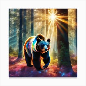 Bear In The Forest 7 Canvas Print