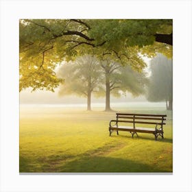 Park Bench Canvas Print