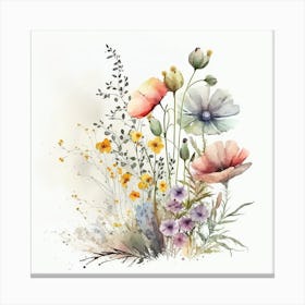 Watercolor Flowers 3 Canvas Print