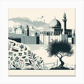 Jerusalem And Palestine Canvas Print
