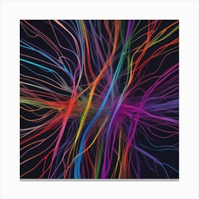 Abstract Colorful Lines 10 Canvas Print