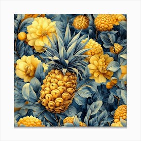 Pineapple Wallpaper Art Canvas Print