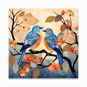 Bird In Nature Eastern Bluebird 1 Canvas Print