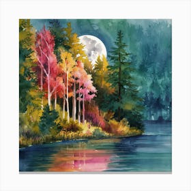 Firelight Forest Canvas Print