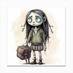 Zombie Girl 1 Canvas Print