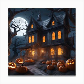 Haunted House 2 Canvas Print