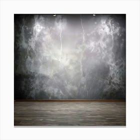 Empty Room With Marble Wall Canvas Print