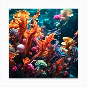 Underwater Flowers Canvas Print