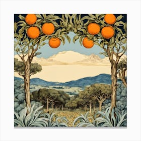 Oranges In The Garden Canvas Print