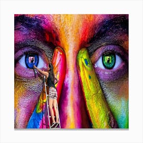 Face Painting Canvas Print