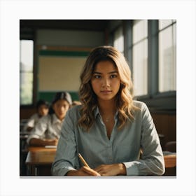 Girl In A Classroom Leinwandbilder