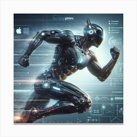 Robot Running 9 Canvas Print