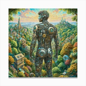 'The Man In The Machine' Canvas Print