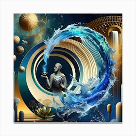 Cosmic Aquarius Canvas Print