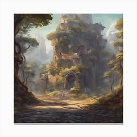 Castle In The Woods 3 Canvas Print