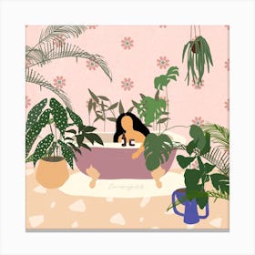 Relaxing Bath Canvas Print