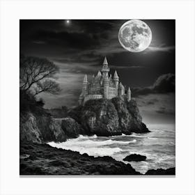 Castle At Night 1 Canvas Print