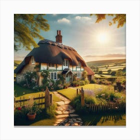 Thatched Cottage Canvas Print