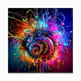 Abstract Art SpacePop Canvas Print