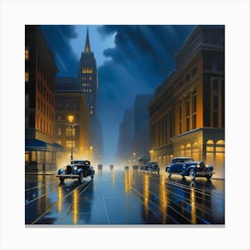 Night In The City Canvas Print