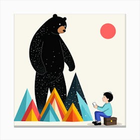 Bear With A Child 12 Canvas Print