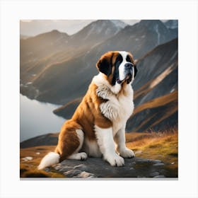 St Bernard Dog 14 Canvas Print