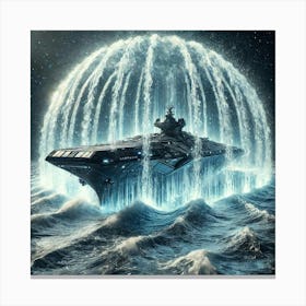 Cascade Sovereignty Scifi Tempest Tide Carrier Force Field Canvas Print