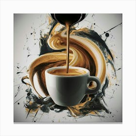 Coffee Pouring 40 Canvas Print